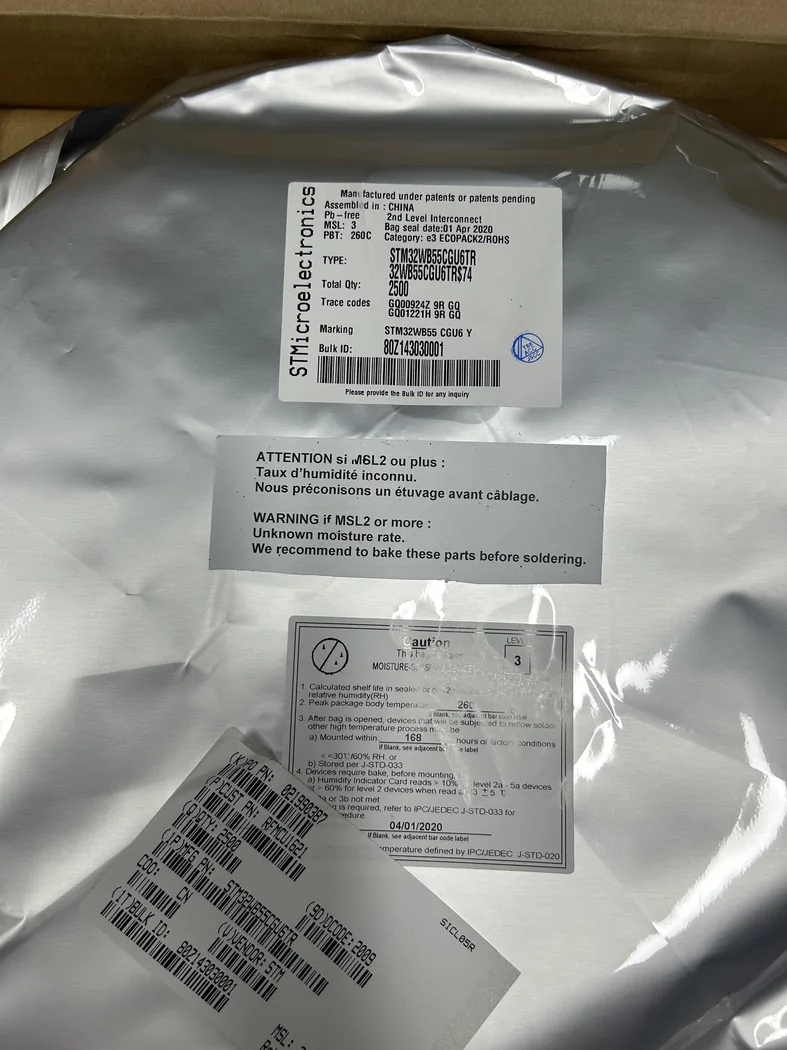 Sealed electronic component stock